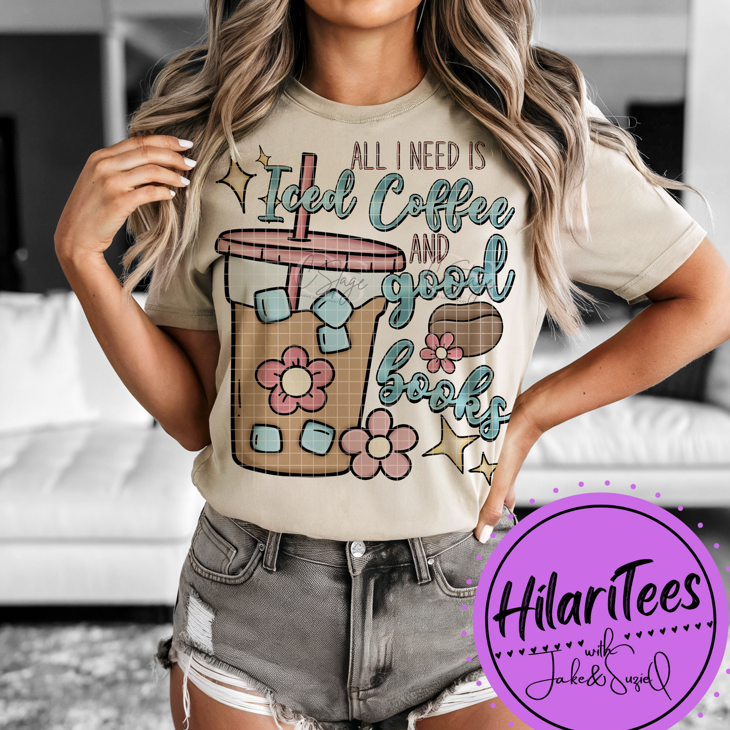 All I Need is Iced Coffee & Good Books Tshirt